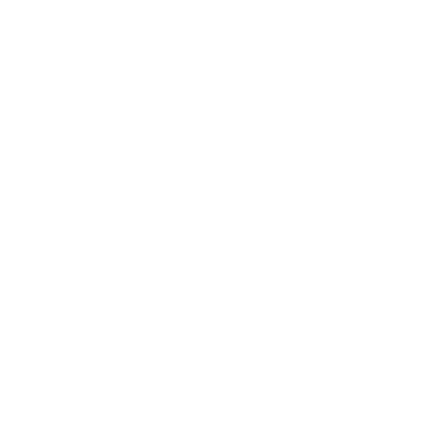 White geometric pattern symbol on transparent background