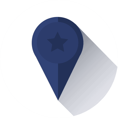 Transparent Icon of Blue Map Marker with Star Symbol - Download Free Stock Videos Pikwizard.com
