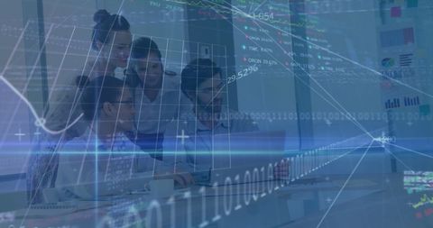 Business Team In Office Analyzing Financial Data - Download Free Stock Images Pikwizard.com