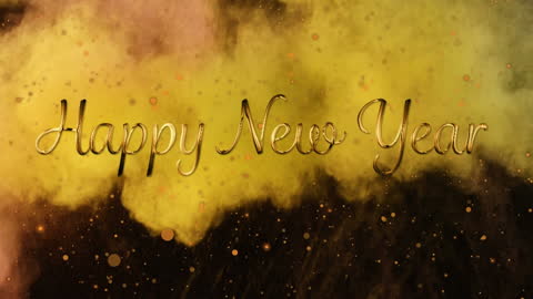 Vibrant Happy New Year Colorful Firework Animation