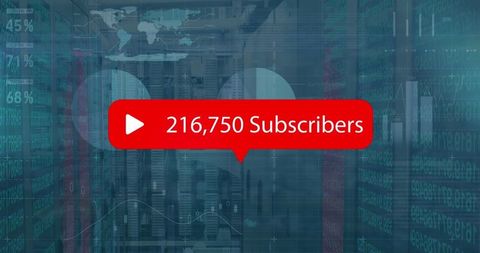 Social media subscriber notification with digital data background