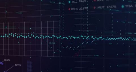 Abstract Data Visualization with Technological Grid Background - Download Free Stock Images Pikwizard.com