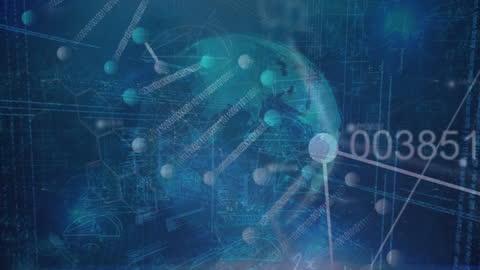 Digital DNA and Data on Global Biotech Background