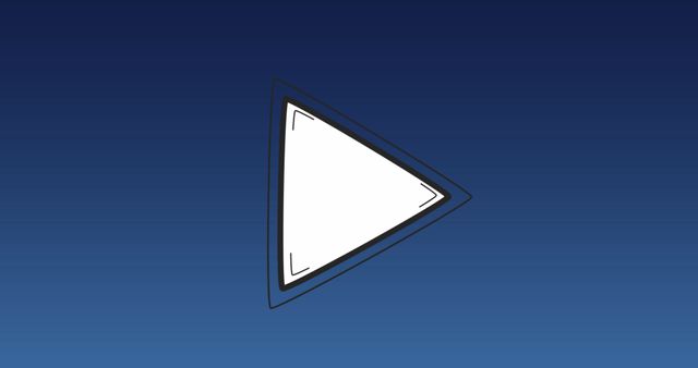 Digital Play Button Against Gradient Blue Background - Download Free Stock Images Pikwizard.com