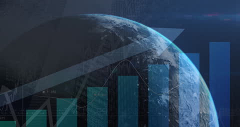 Global Economic Trends and Data Analysis Concept with Globe