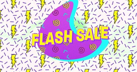 Vibrant Flash Sale Concept with Pop Art Design Elements