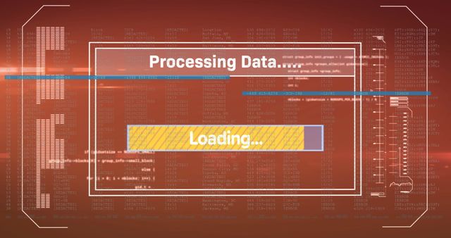 Data Processing Loading Screen with Digital Interface - Download Free Stock Images Pikwizard.com