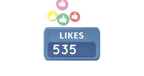 Social Media Likes Counter with Colorful Thumbs Up Icons - Download Free Stock Images Pikwizard.com