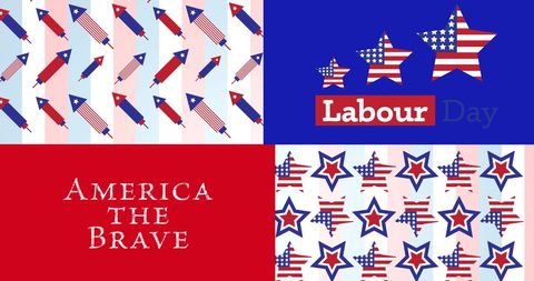 Patriotic American Labor Day Celebration Design