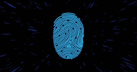 Biometric Fingerprint in Digital Space Illustration - Download Free Stock Images Pikwizard.com