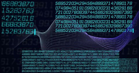 Flowing Data Streams and Digital Codes with Tech Elements - Download Free Stock Images Pikwizard.com