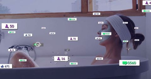 Serene spa rejuvenation with digital social engagement