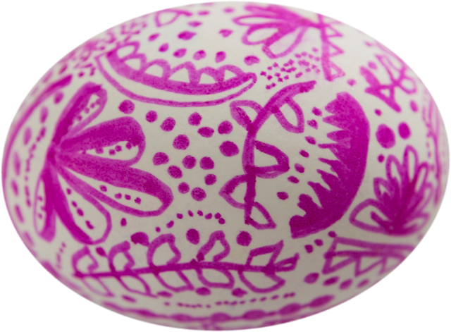 Close-up of Transparent Artistic Easter Egg with Pink Patterns - Download Free Stock Videos Pikwizard.com