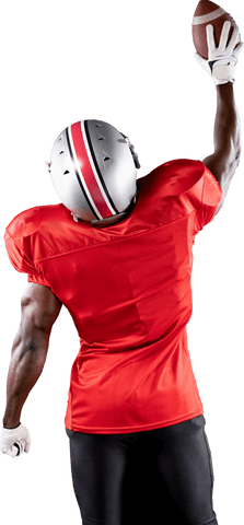 Transparent Rear View Football Player Reaching for Ball - Download Free Stock Videos Pikwizard.com