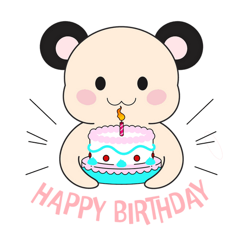 cute cartoon bear with birthday cake on transparent background - Download Free Stock Videos Pikwizard.com