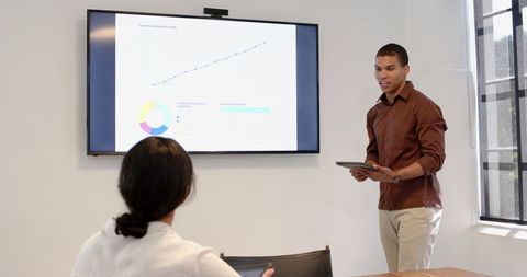 Business Presentation with Tablet Technology