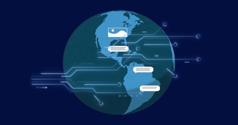 Global Networking and Digital Interface Conceptual Illustration - Download Free Stock Images Pikwizard.com
