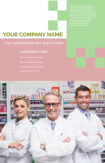 Group of Happy Pharmacists in Pharmacy Smiling - Download Free Stock Templates Pikwizard.com