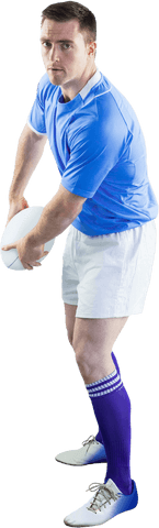 Transparent Rugby Player Posing with Ball in Action - Download Free Stock Videos Pikwizard.com
