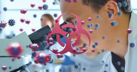Scientist Observing Virus Cells Through Microscope in Lab Setting - Download Free Stock Images Pikwizard.com