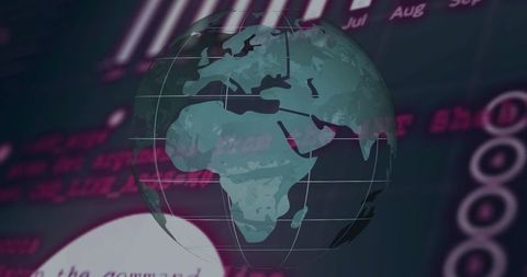 Futuristic Digital Globe with Data Elements for Innovation and Analytics