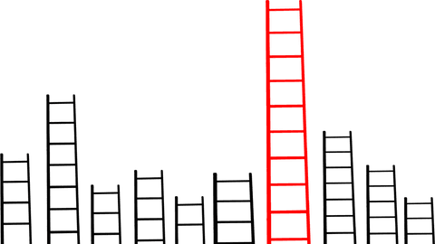 minimalist red ladder illustration on transparent background - Download Free Stock Videos Pikwizard.com