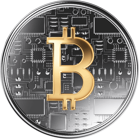 Transparent Bitcoin Symboling Golden Digital Coin on Circuitry Background - Download Free Stock Videos Pikwizard.com