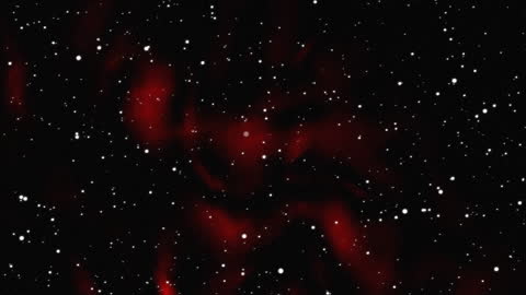 Cosmic Red Light Trails in Starry Space