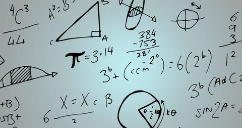 Mathematical Equations and Geometric Shapes on Grey Background - Download Free Stock Images Pikwizard.com