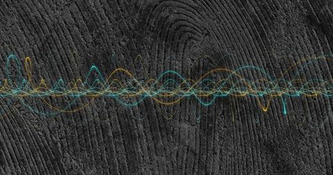 Vibrant Sine Waves on Textured Abstract Background