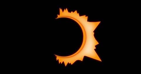 Glowing Orange Circle of Flames on Black Background - Download Free Stock Images Pikwizard.com
