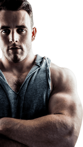 transparent muscular athlete with confident pose - Download Free Stock Videos Pikwizard.com