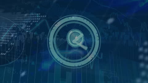 Digital Clock Overlaying Graph Data in Virtual Interface