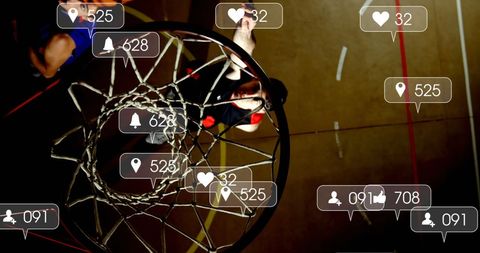 Dynamic Basketball Game with Social Media Overlays