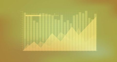 Abstract Financial Chart with Statistics on Yellow Background - Download Free Stock Images Pikwizard.com