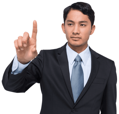 businessman pointing finger transparent concept - Download Free Stock Videos Pikwizard.com