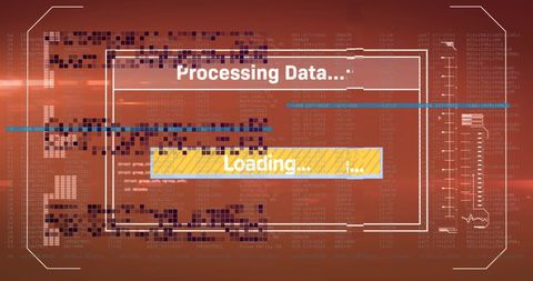 Digital Data Processing Interface with Loading Animation - Download Free Stock Images Pikwizard.com