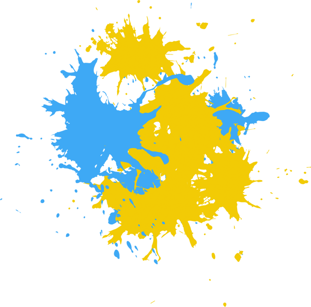 Colorful Yellow and Blue Paint Splatter on Transparent Background - Download Free Stock Videos Pikwizard.com