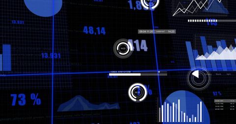Futuristic Digital Data Visualizations and Statistics Interface - Download Free Stock Images Pikwizard.com