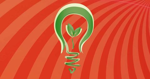 Eco-Friendly Technology Concept with Plant Lightbulb - Download Free Stock Images Pikwizard.com