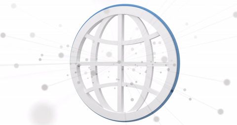 Abstract global connection with digital network sphere