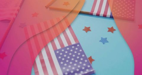 American Flag Picks and Glitter Stars for Patriotic Celebration