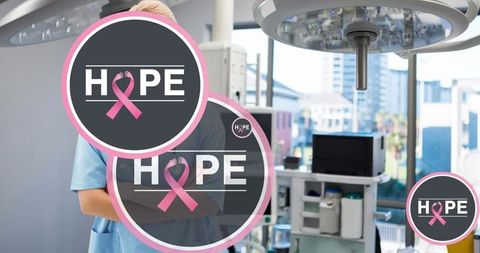Breast Cancer Awareness Concept with Female Doctor in Modern Surgical Room