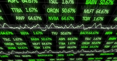 Stock Market Tickers with Dynamic Graphs on Black Background - Download Free Stock Images Pikwizard.com