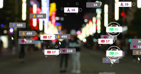 Social Media Engagement in Urban Nightscene