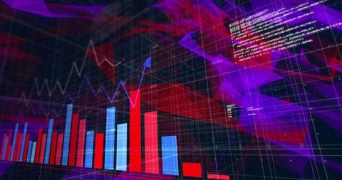 Futuristic Digital Data Analysis with Virtual Graphs - Download Free Stock Images Pikwizard.com