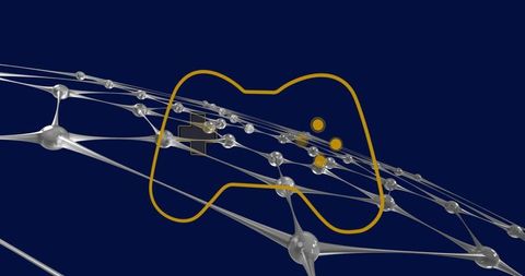 Digital connectivity with gaming interface concept art