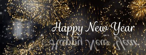 Golden Fireworks in Night Sky Celebrating New Year - Download Free Stock Templates Pikwizard.com