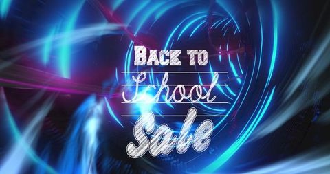 Neon Themed Back to School Sale Promotion