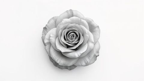 Minimalist grayscale rose: elegant beauty captured in monochrome